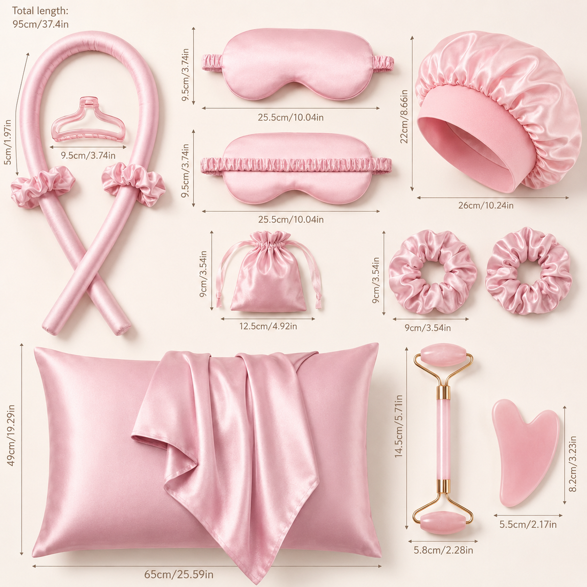 LuxeRest 13-Piece Overnight Beauty & Haircare Set