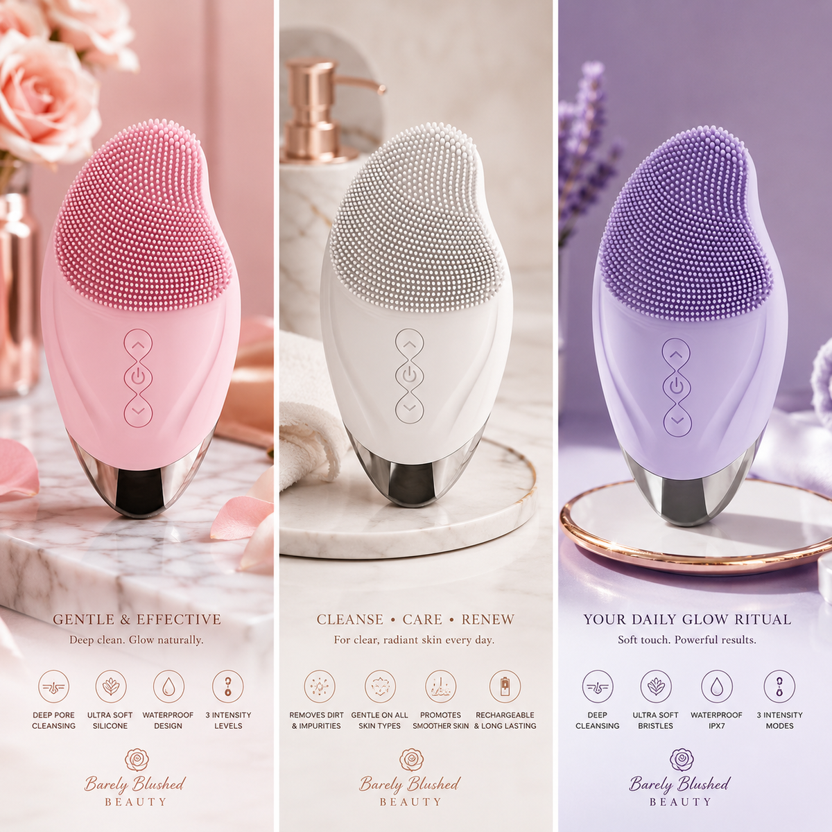 Electric Silicone Facial Cleansing Brush