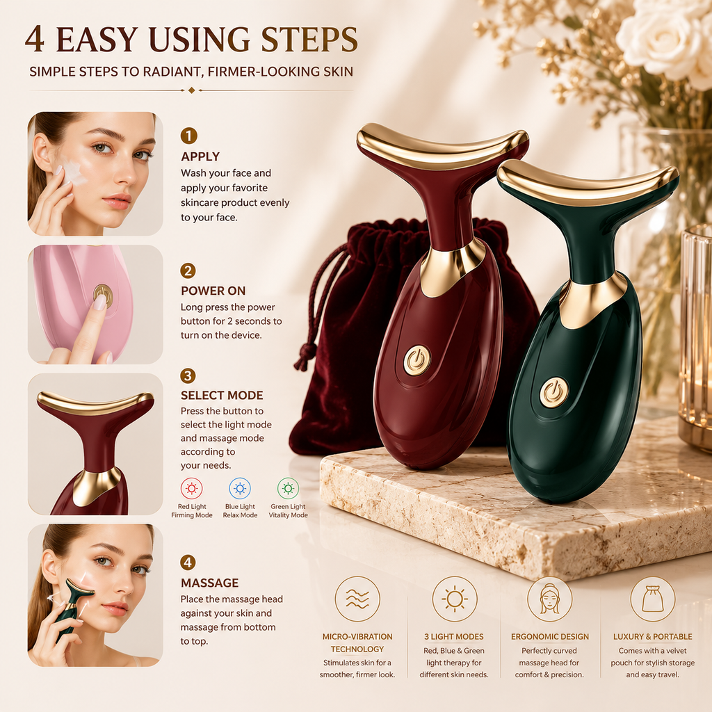 LumiLift™ 7-Color LED Facial & Neck Massager
