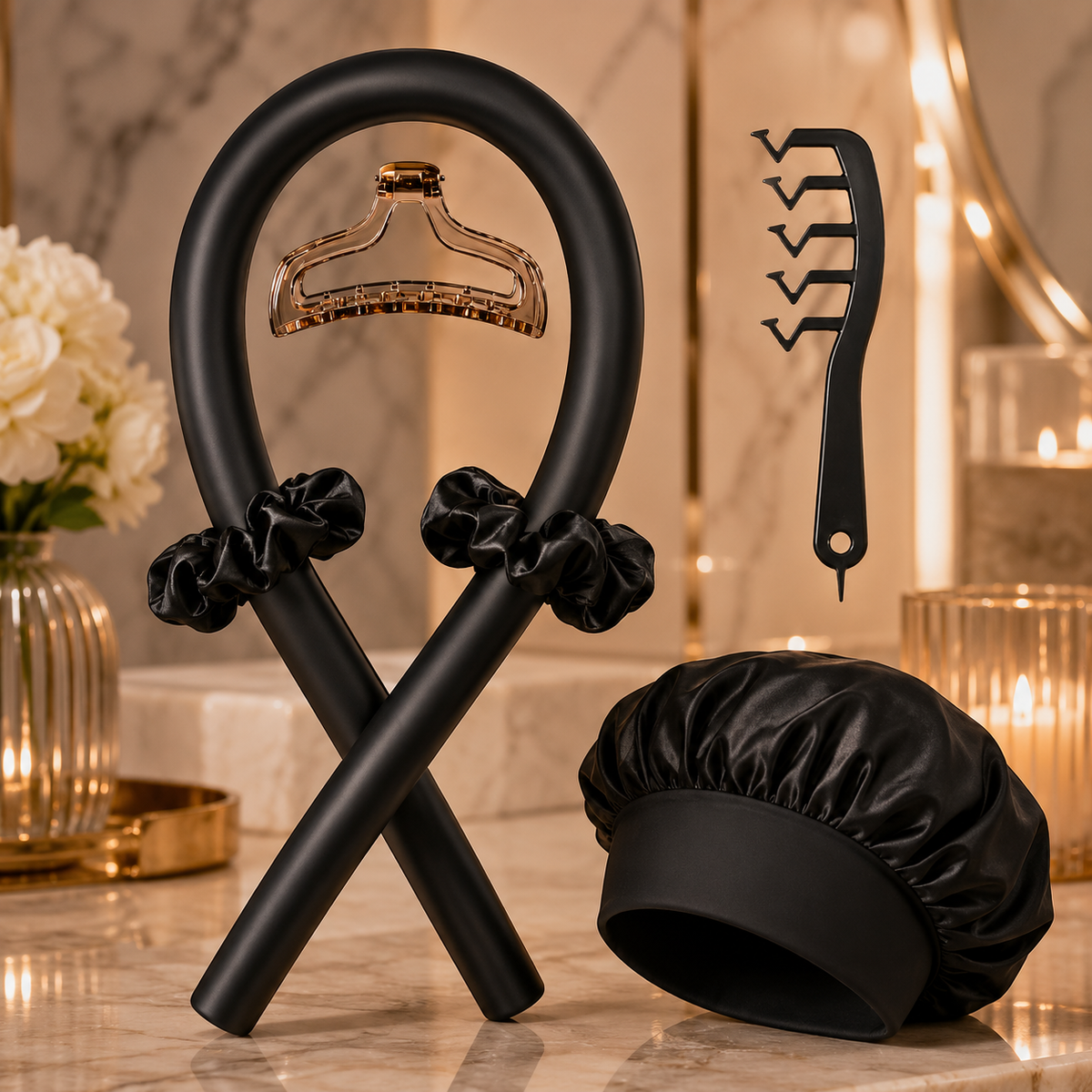 Heatless Curling Set – 4-Piece Overnight Curling Kit