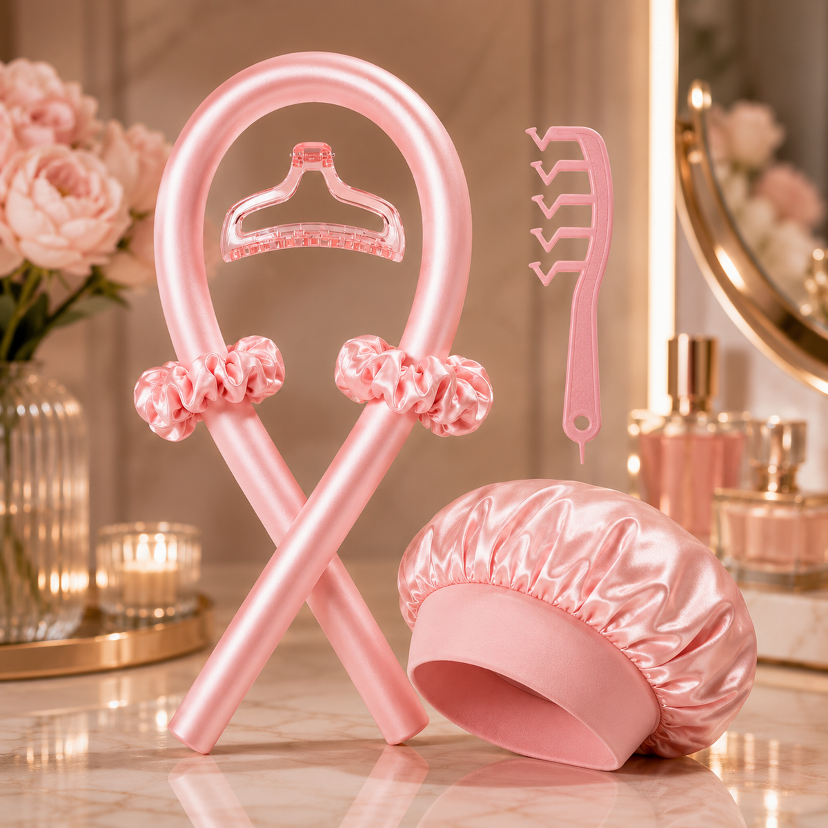 Heatless Curling Set – 4-Piece Overnight Curling Kit