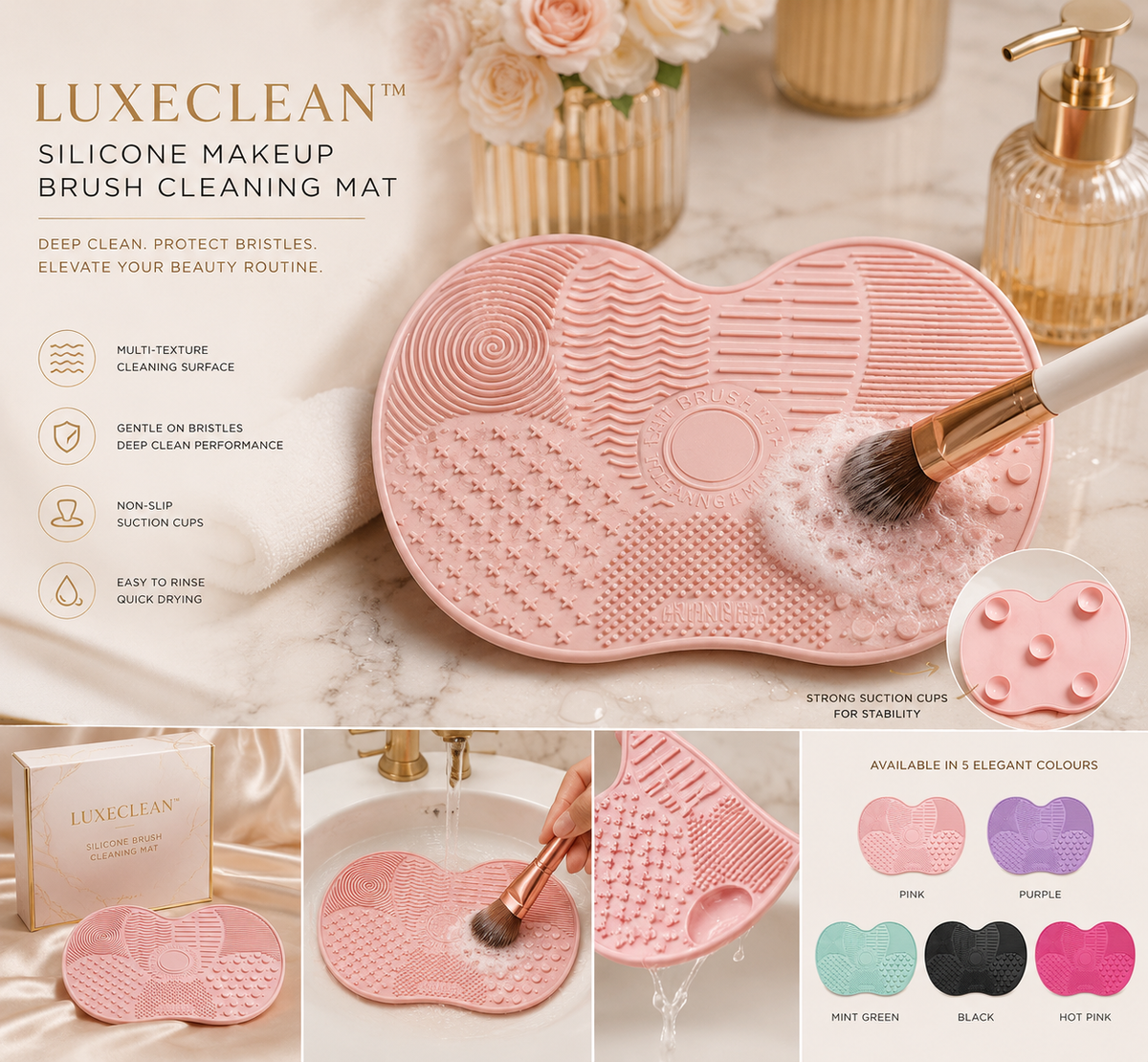 Silicone Makeup Brush Cleaning Mat