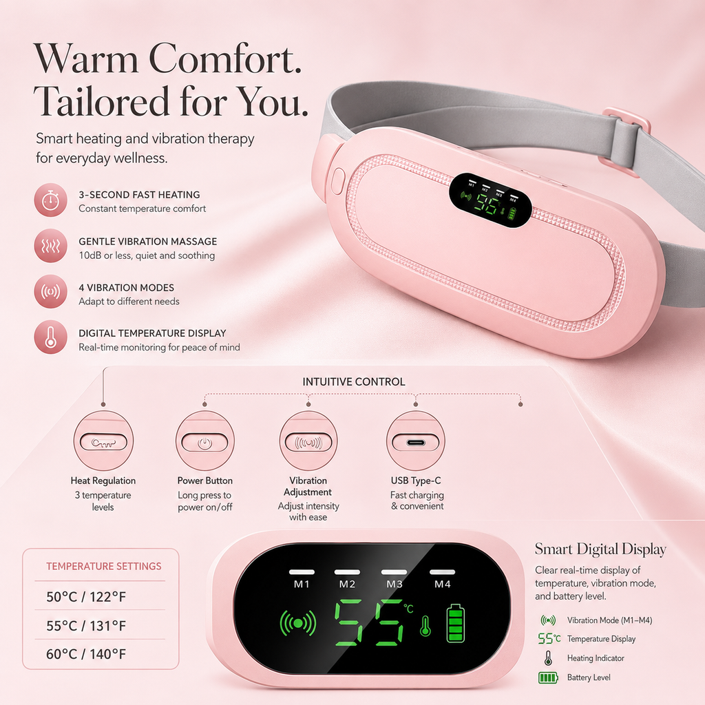 LumaHeat Wireless Heat & Massage Comfort Belt
